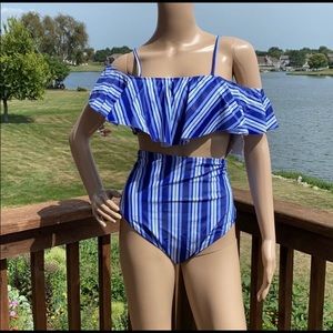PrettyGarden Cold Shoulder 2 Piece Swimsuit